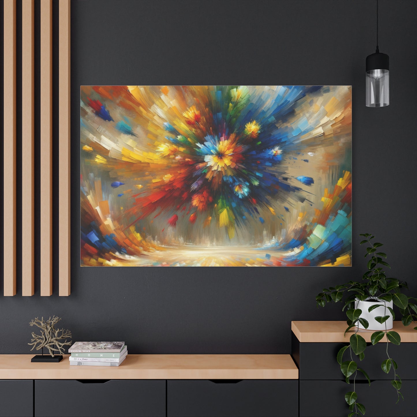 Abstract Burst of Colors - Matte Canvas, Stretched, 1.25"