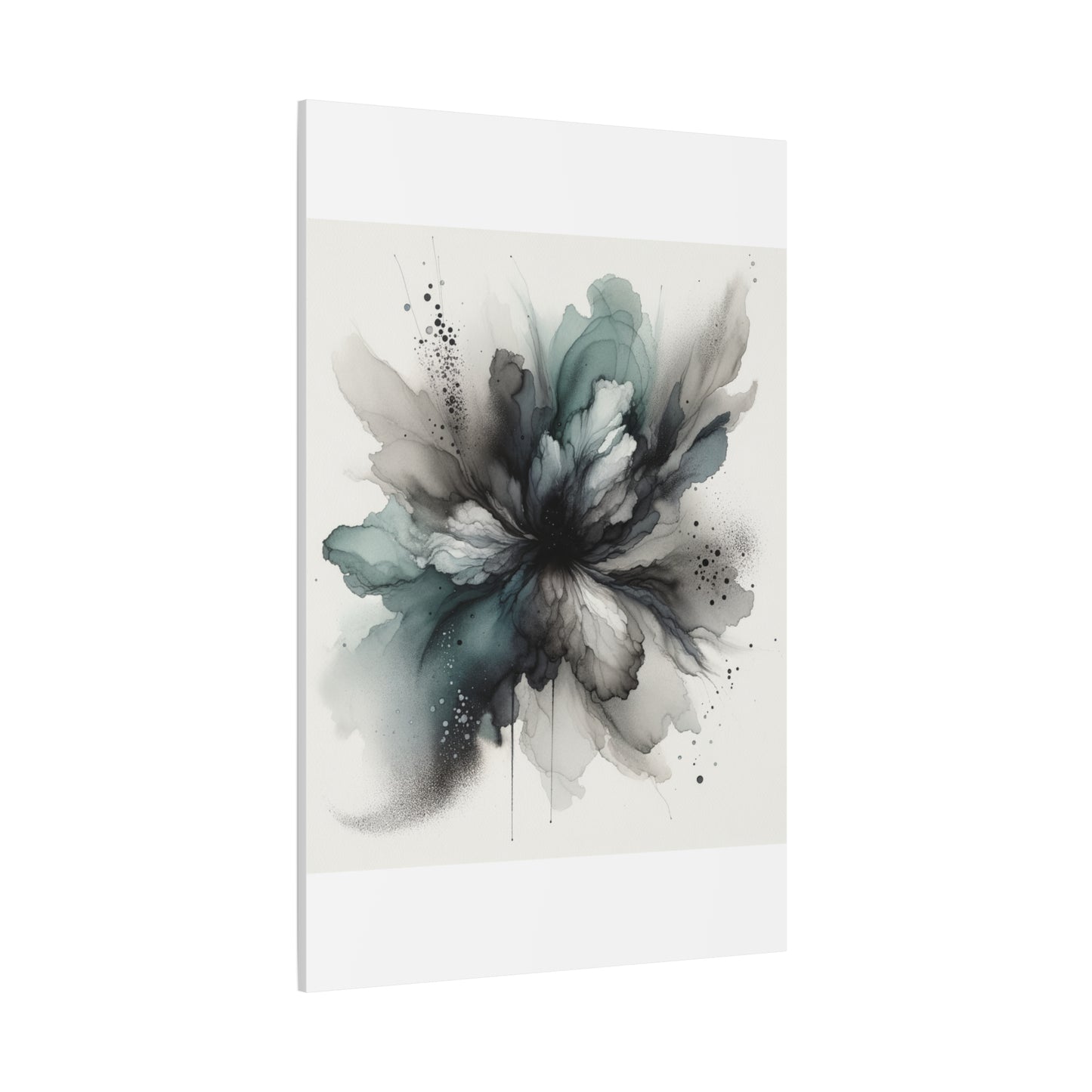 Abstract Ink Bloom - Matte Canvas, Stretched, 1.25"