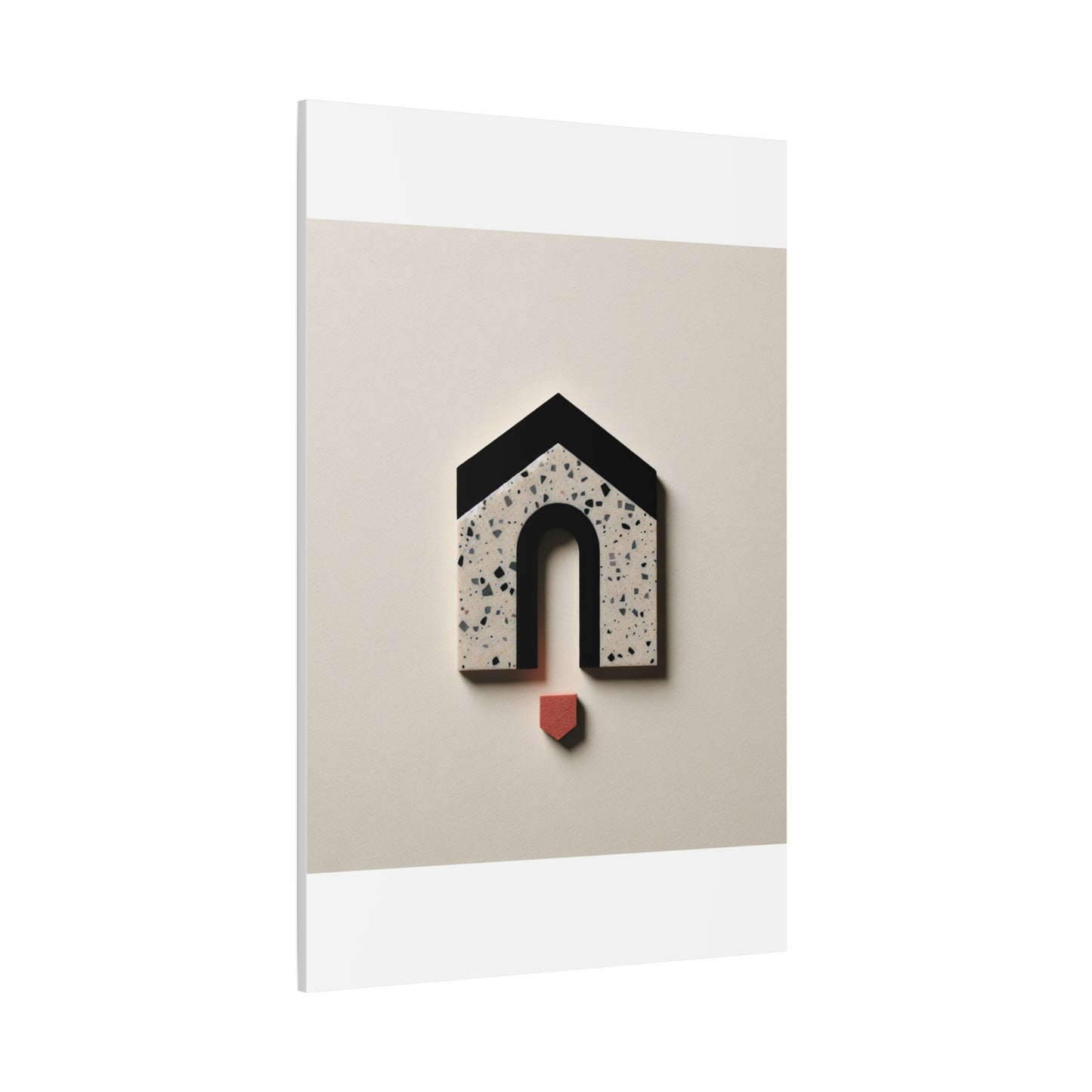 Geometric House Design - Matte Canvas, Stretched, 1.25"