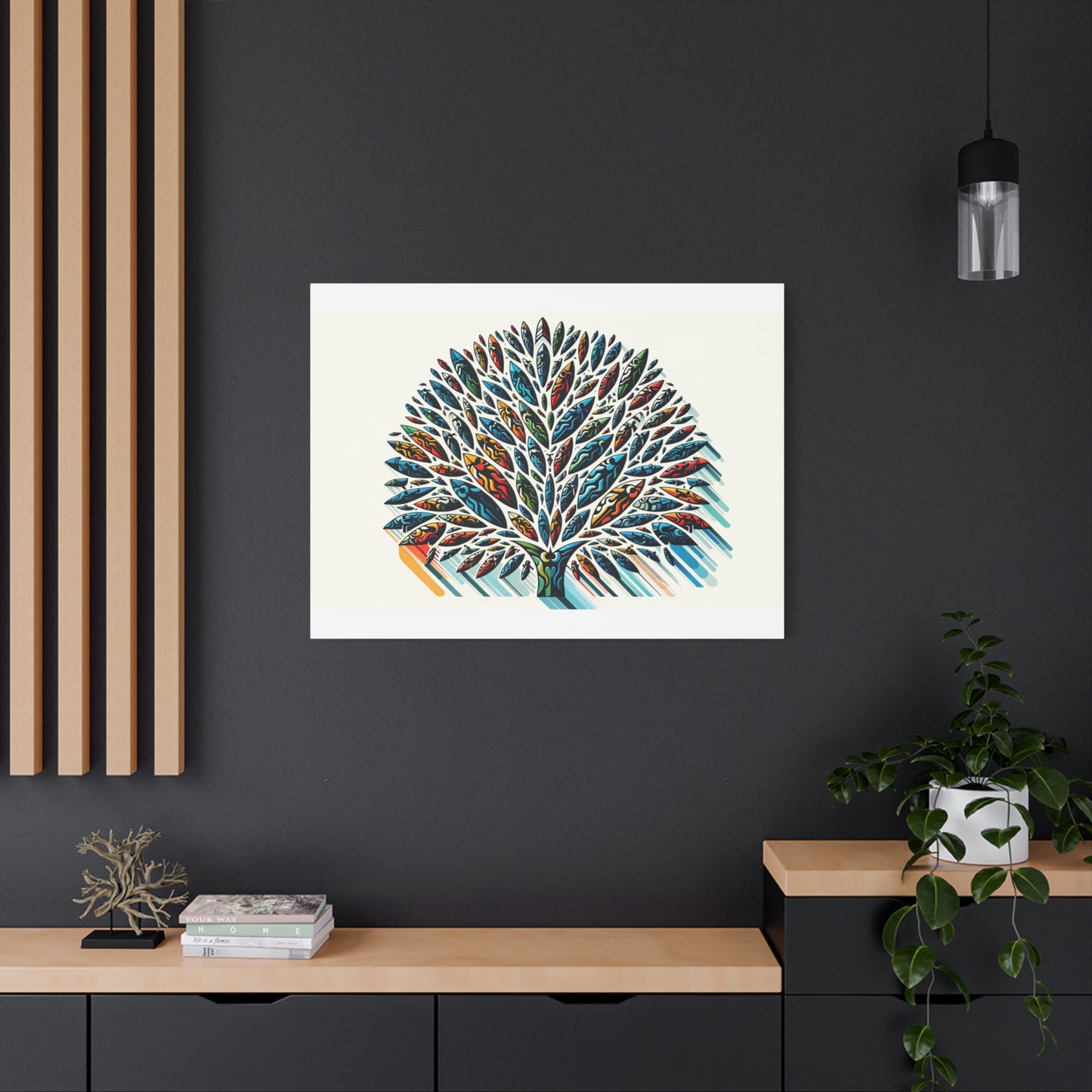 Colorful Leaf Tree - Matte Canvas, Stretched, 1.25"