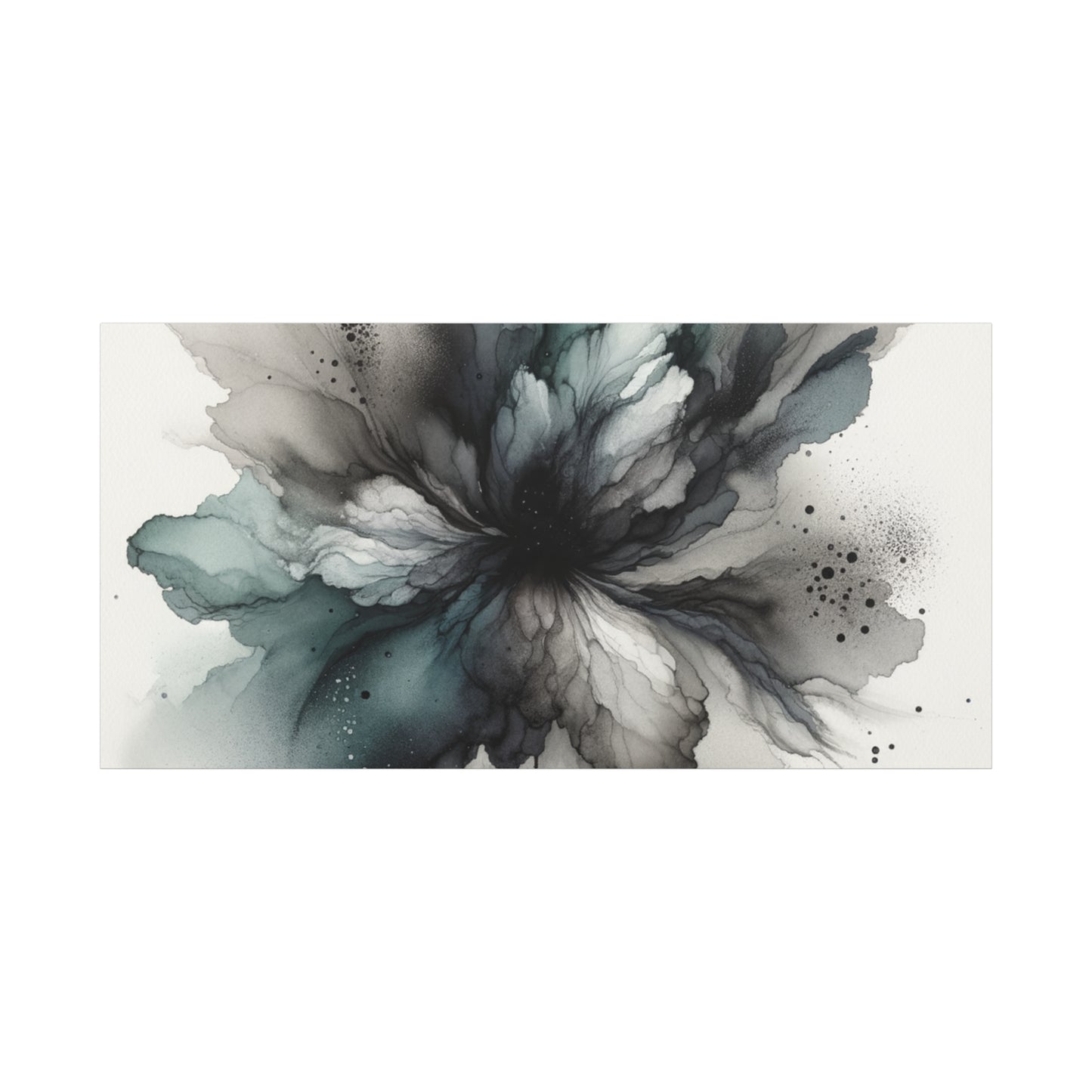 Abstract Ink Bloom - Matte Canvas, Stretched, 1.25"