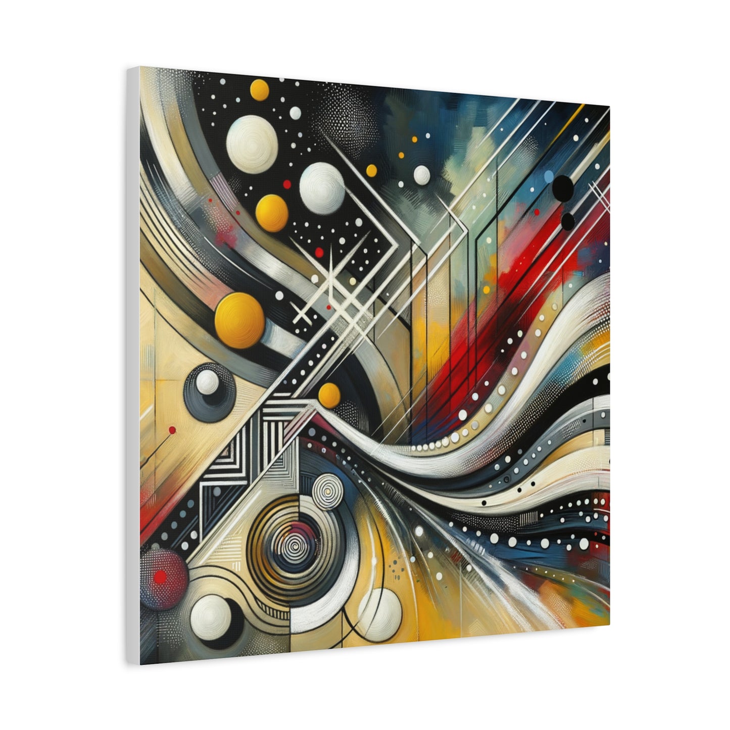 Stretched Matte Canvas, 1.25" - Vibrant Abstract Geometric Design