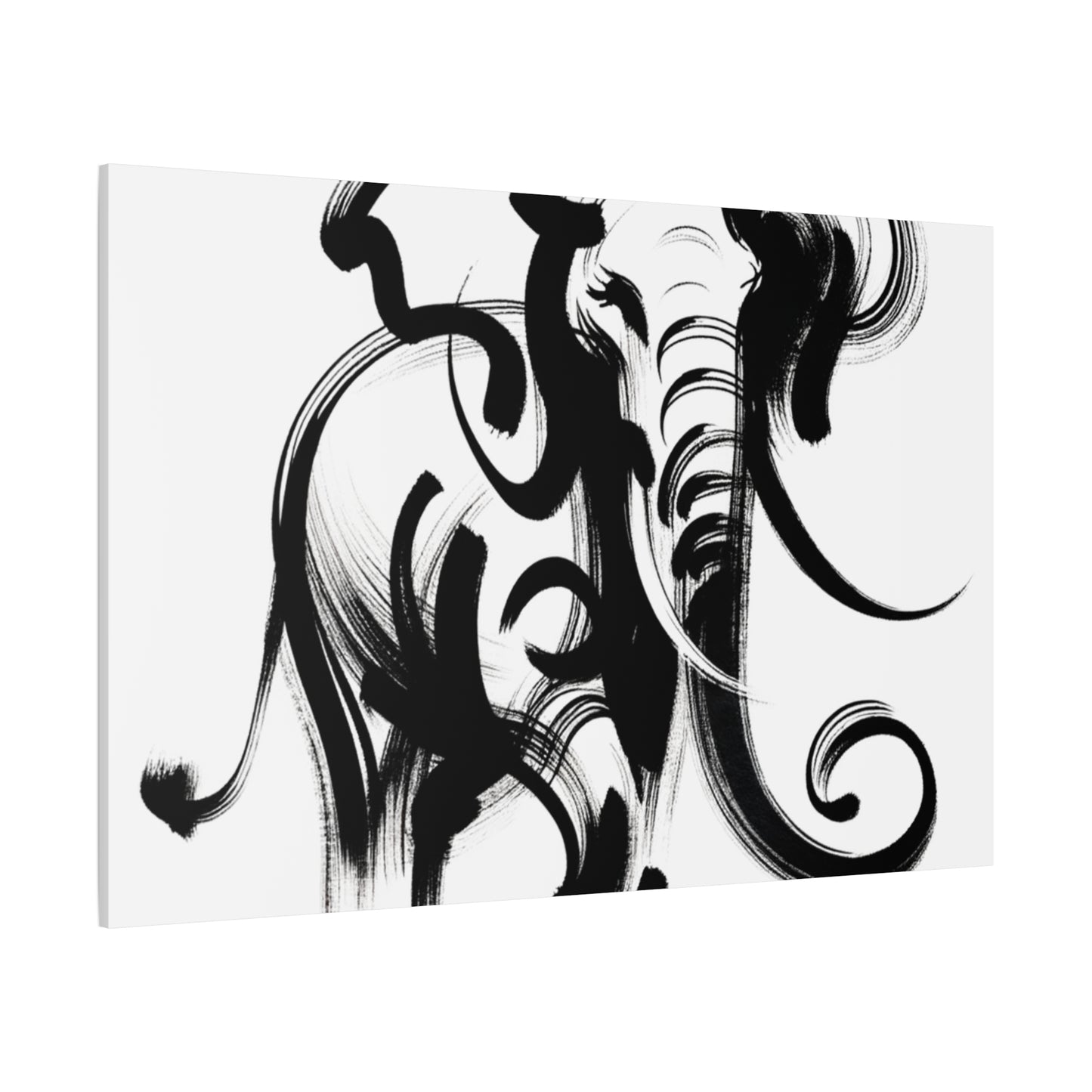 Elephant Ink Art - Matte Canvas, Stretched, 1.25"