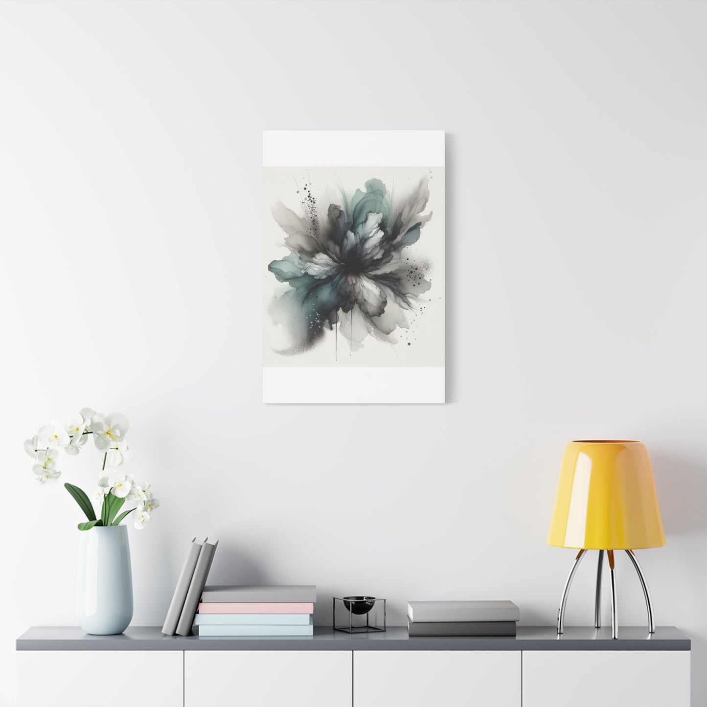 Abstract Ink Bloom - Matte Canvas, Stretched, 1.25"