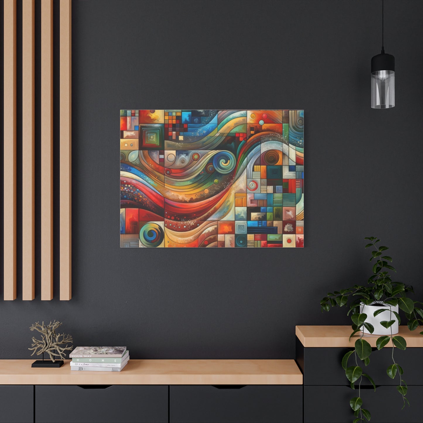 Abstract Geometric Wave - Matte Canvas, Stretched, 1.25"