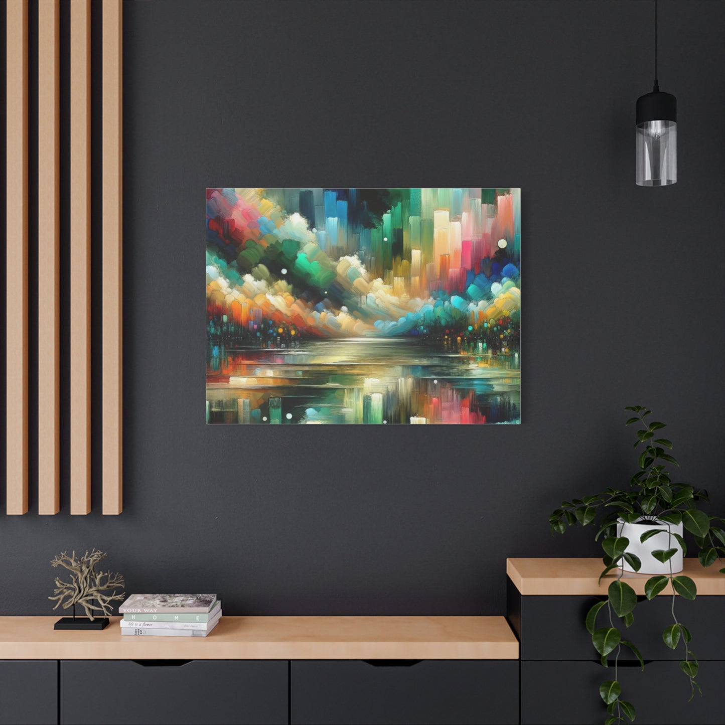 Colorful Abstract Skyline - Matte Canvas, Stretched, 1.25"