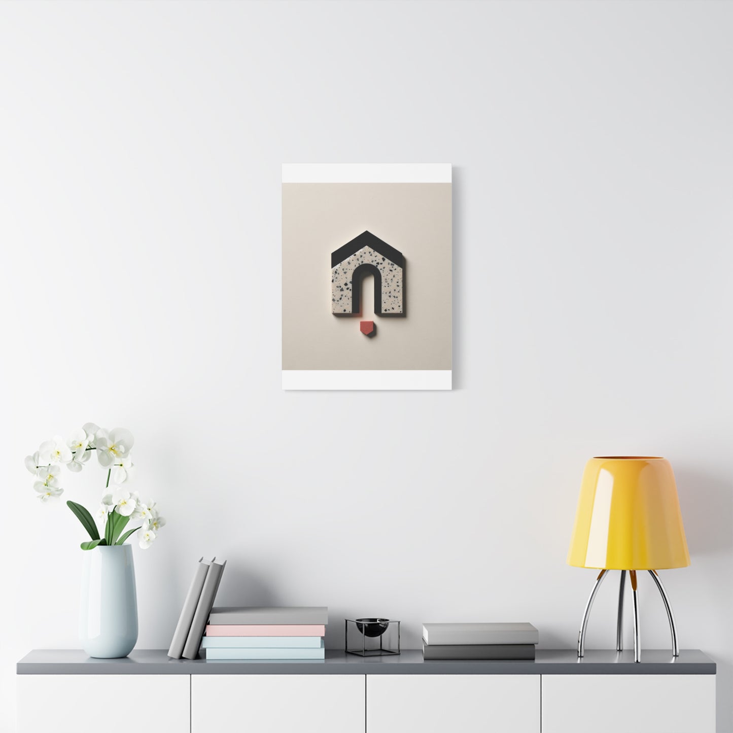 Geometric House Design - Matte Canvas, Stretched, 1.25"