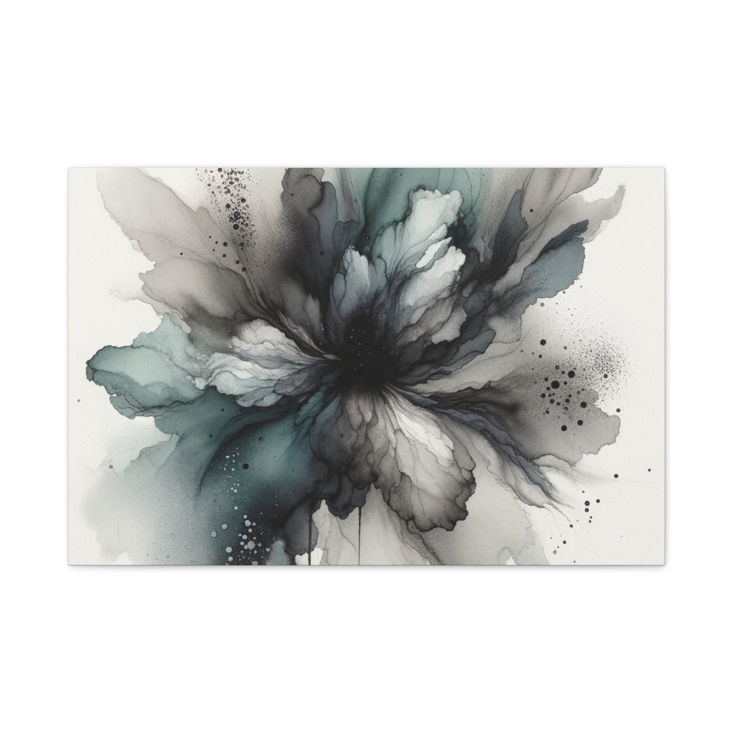 Abstract Ink Bloom - Matte Canvas, Stretched, 1.25"