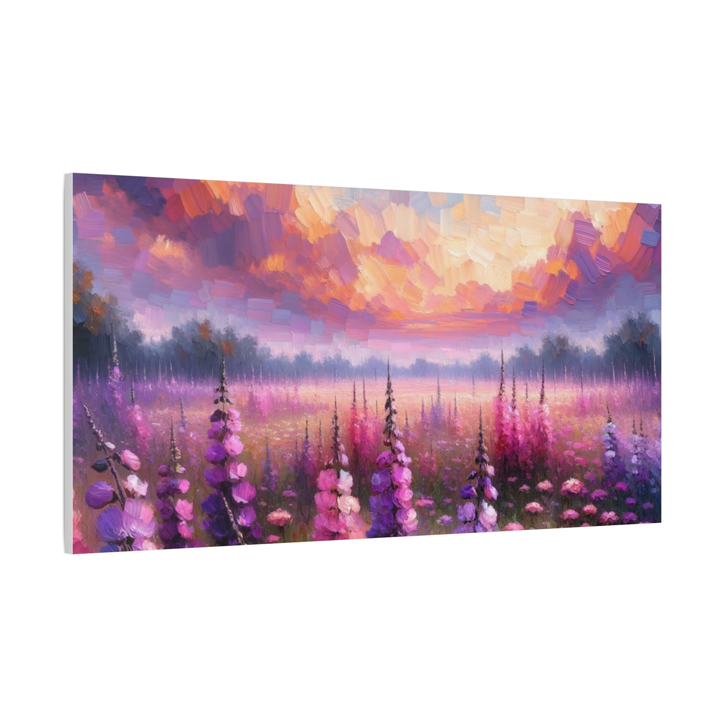 Floral Sunset Matte Canvas, Stretched, 1.25"