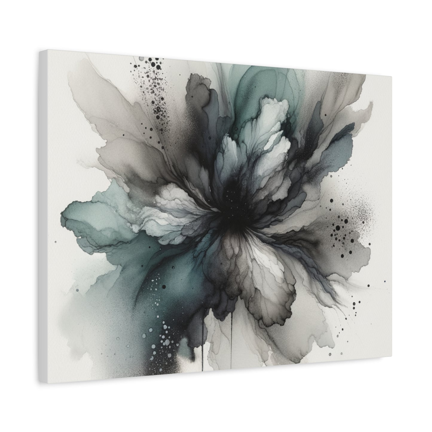 Abstract Ink Bloom - Matte Canvas, Stretched, 1.25"