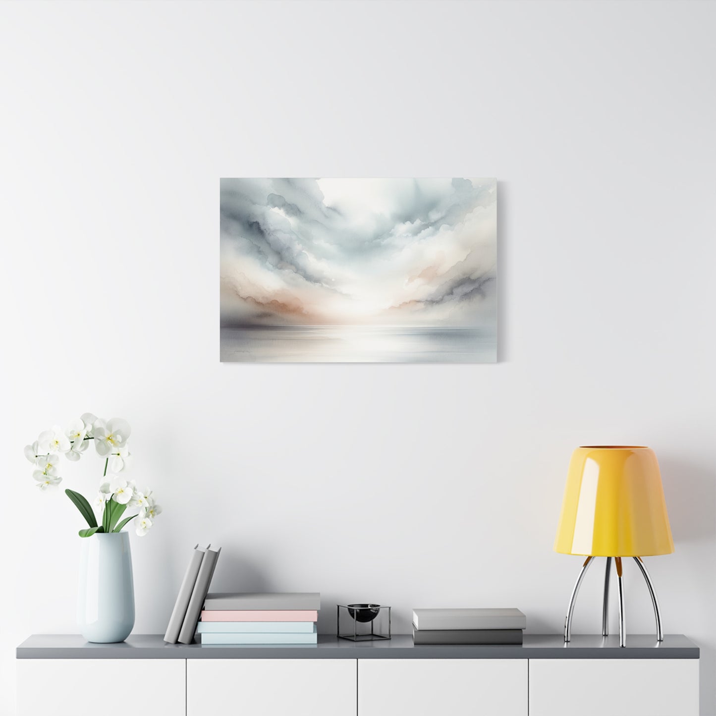 Matte Canvas, Stretched, 1.25" - Serene Watercolor Sky