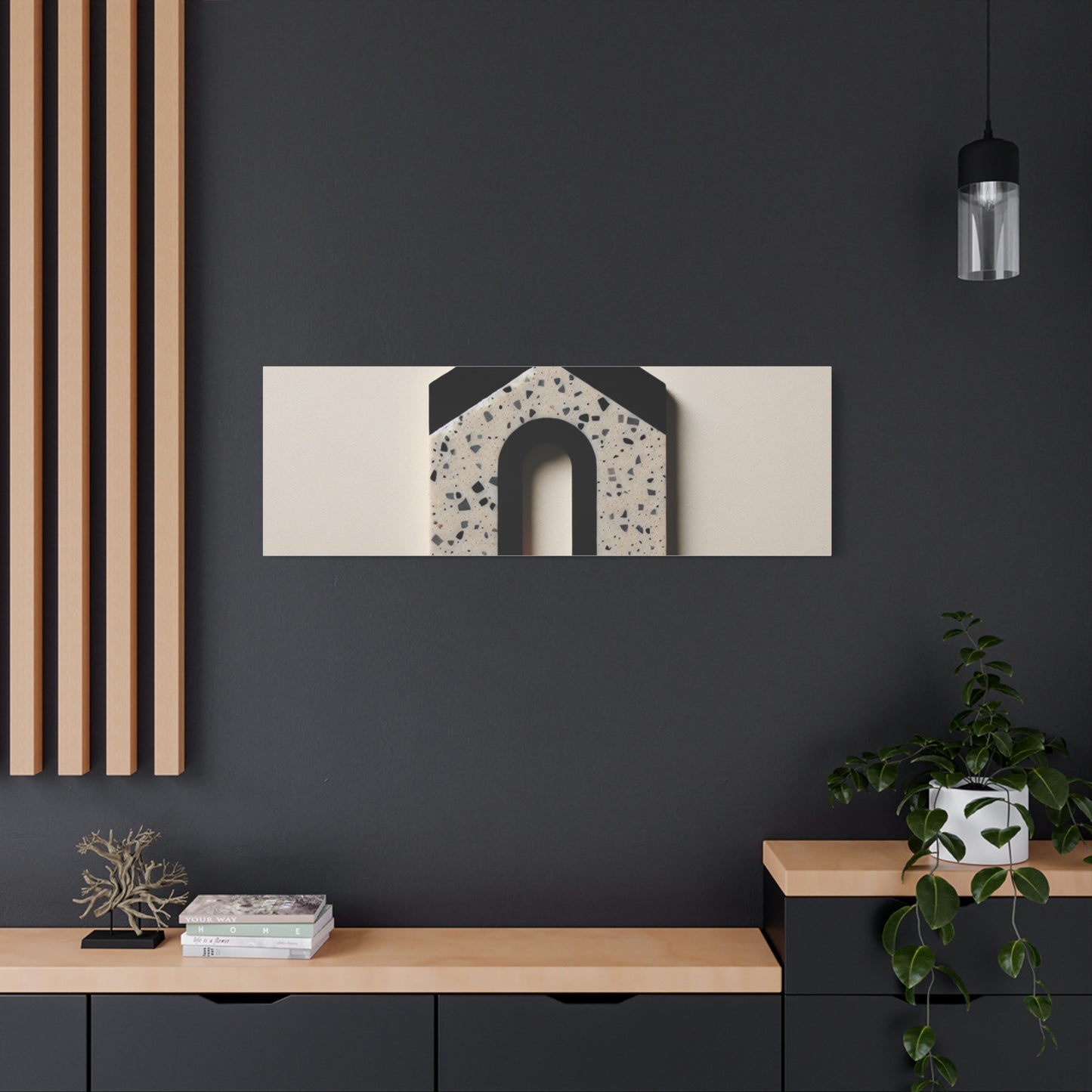 Geometric House Design - Matte Canvas, Stretched, 1.25"