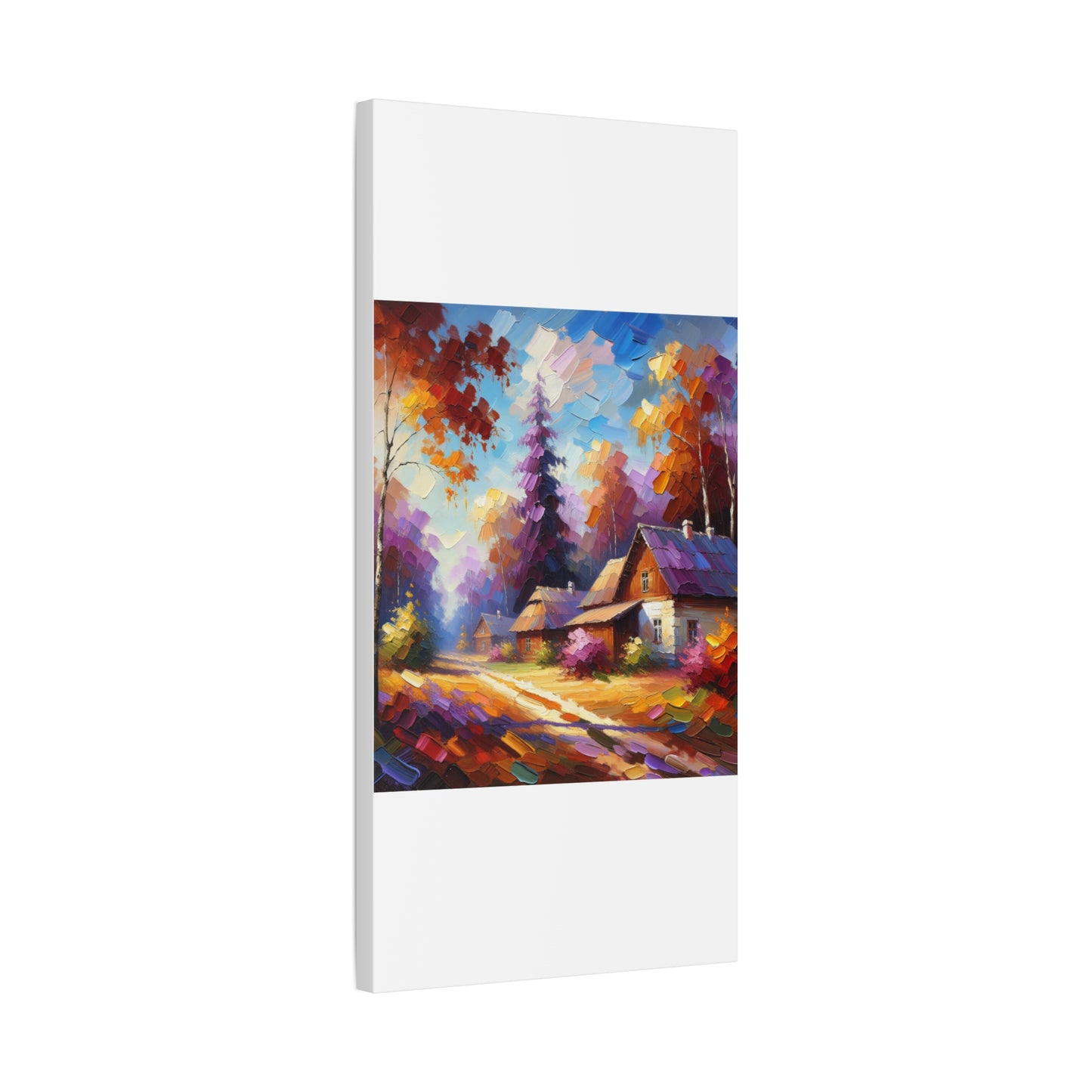 Autumn Cottage Scene - Matte Canvas, Stretched, 1.25"