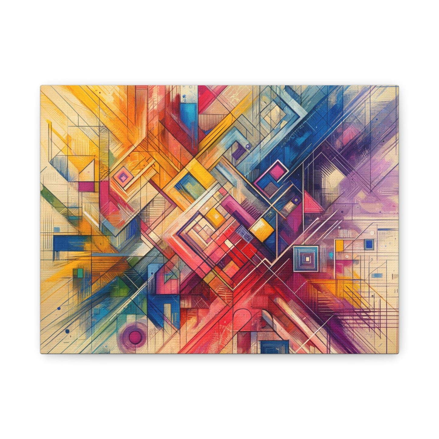 Abstract Geometric Fusion - Matte Canvas, Stretched, 1.25"