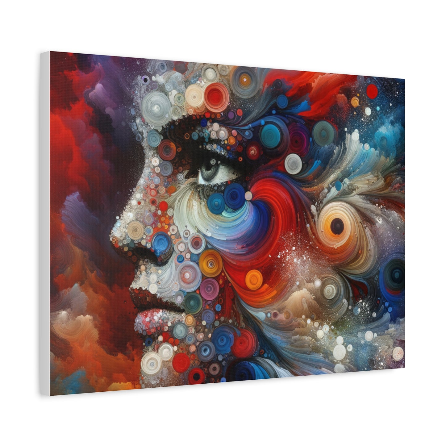 Matte Canvas, Stretched, 1.25" - Vivid Swirl Portrait