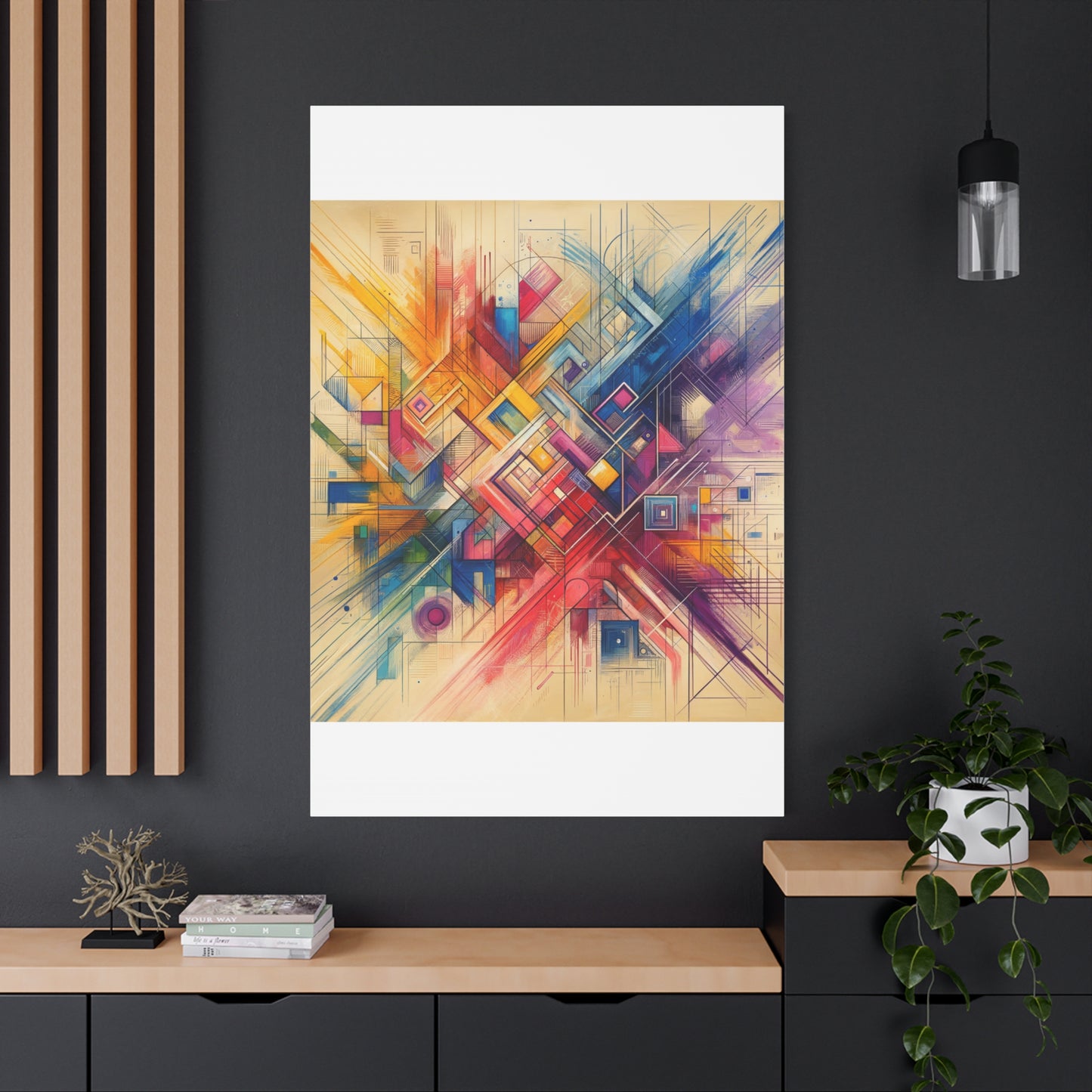 Abstract Geometric Fusion - Matte Canvas, Stretched, 1.25"