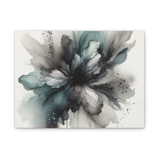 Abstract Ink Bloom - Matte Canvas, Stretched, 1.25"