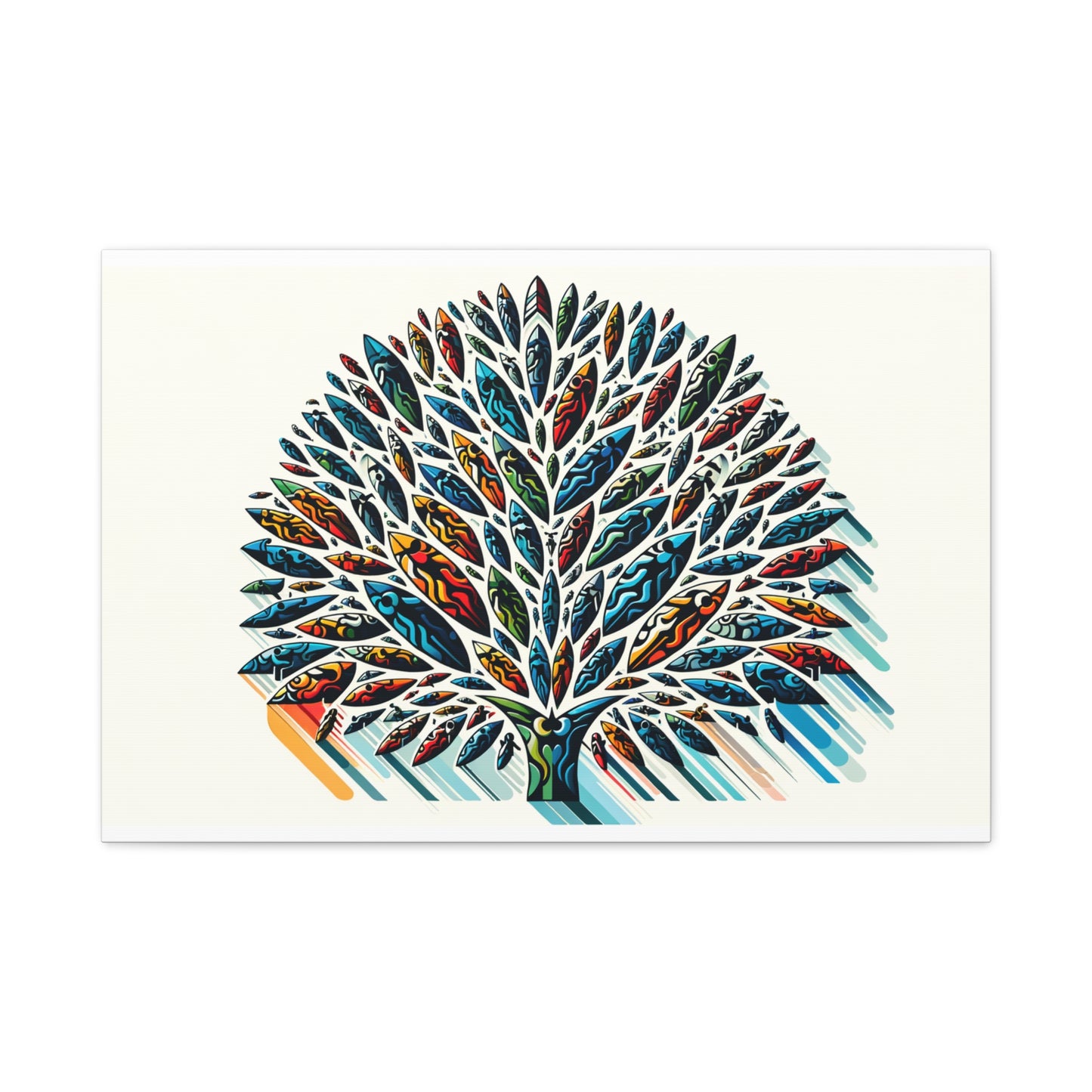 Colorful Leaf Tree - Matte Canvas, Stretched, 1.25"