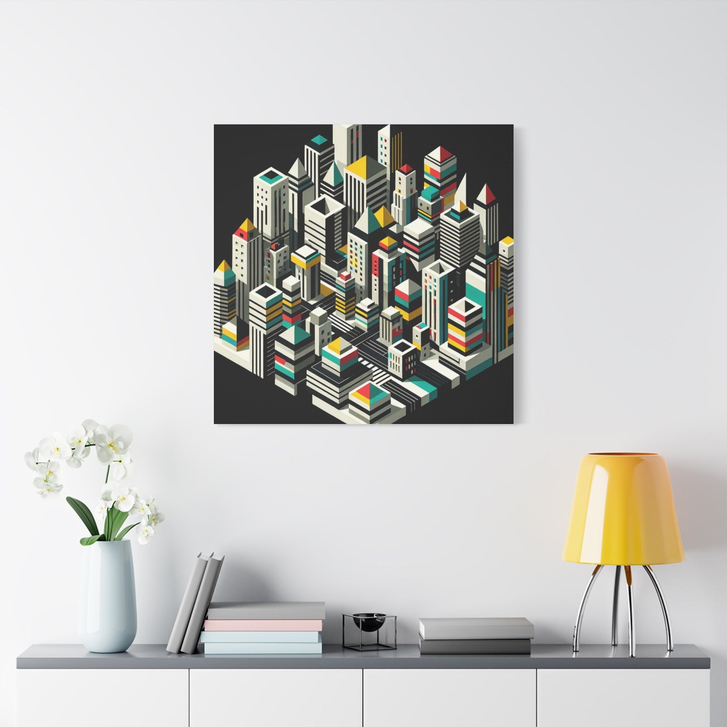 Cityscape Abstraction - Matte Canvas, Stretched, 1.25"