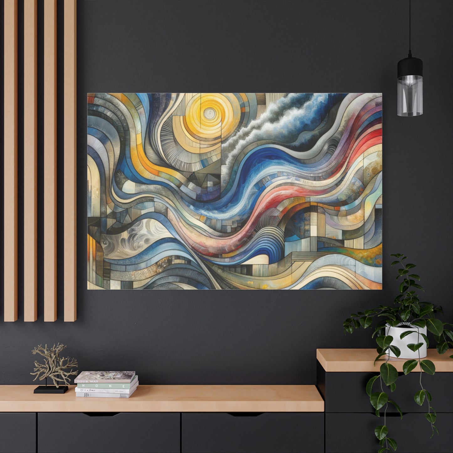 Abstract Waves - Matte Canvas, Stretched, 1.25"