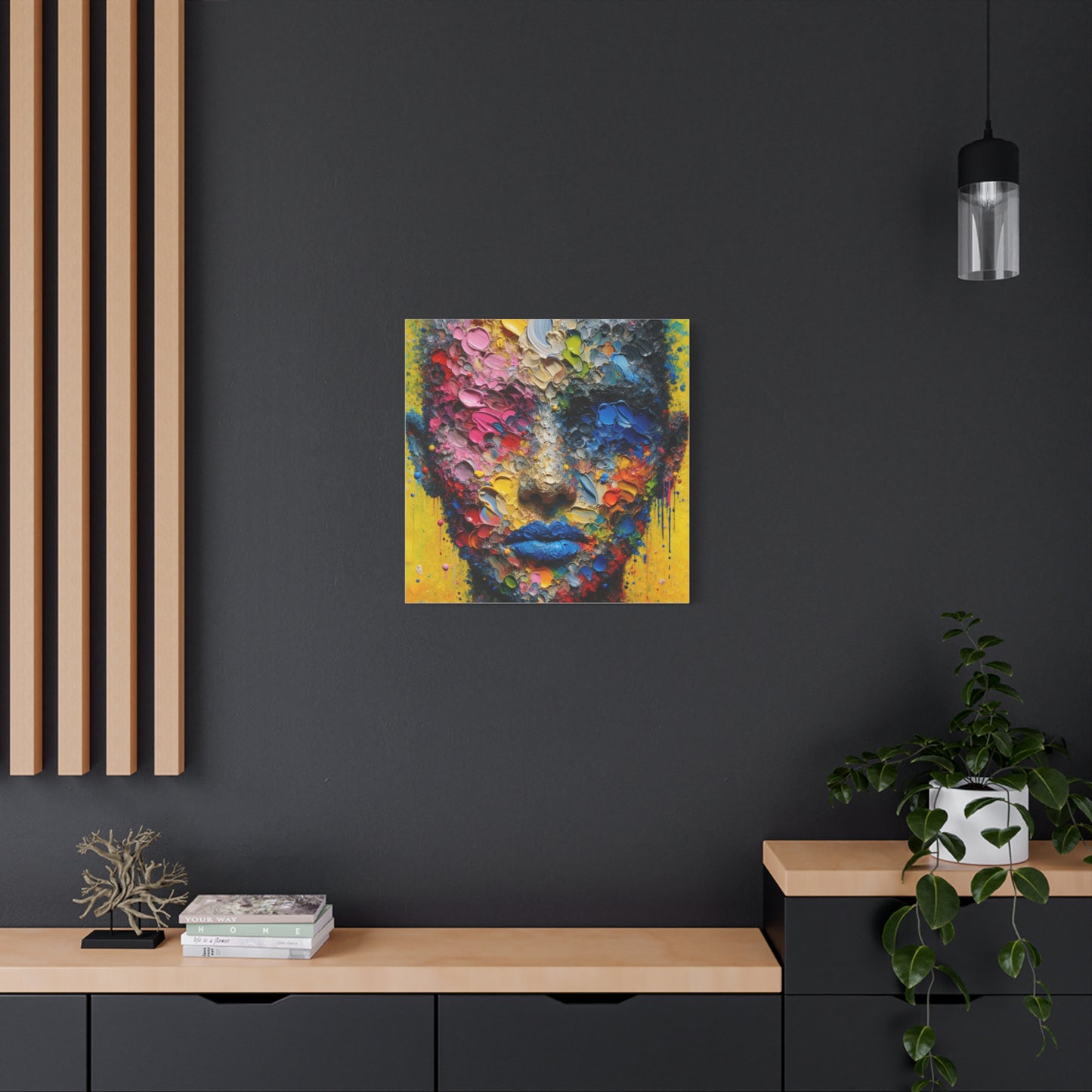 Vibrant Abstract Portrait - Matte Canvas, Stretched, 1.25"