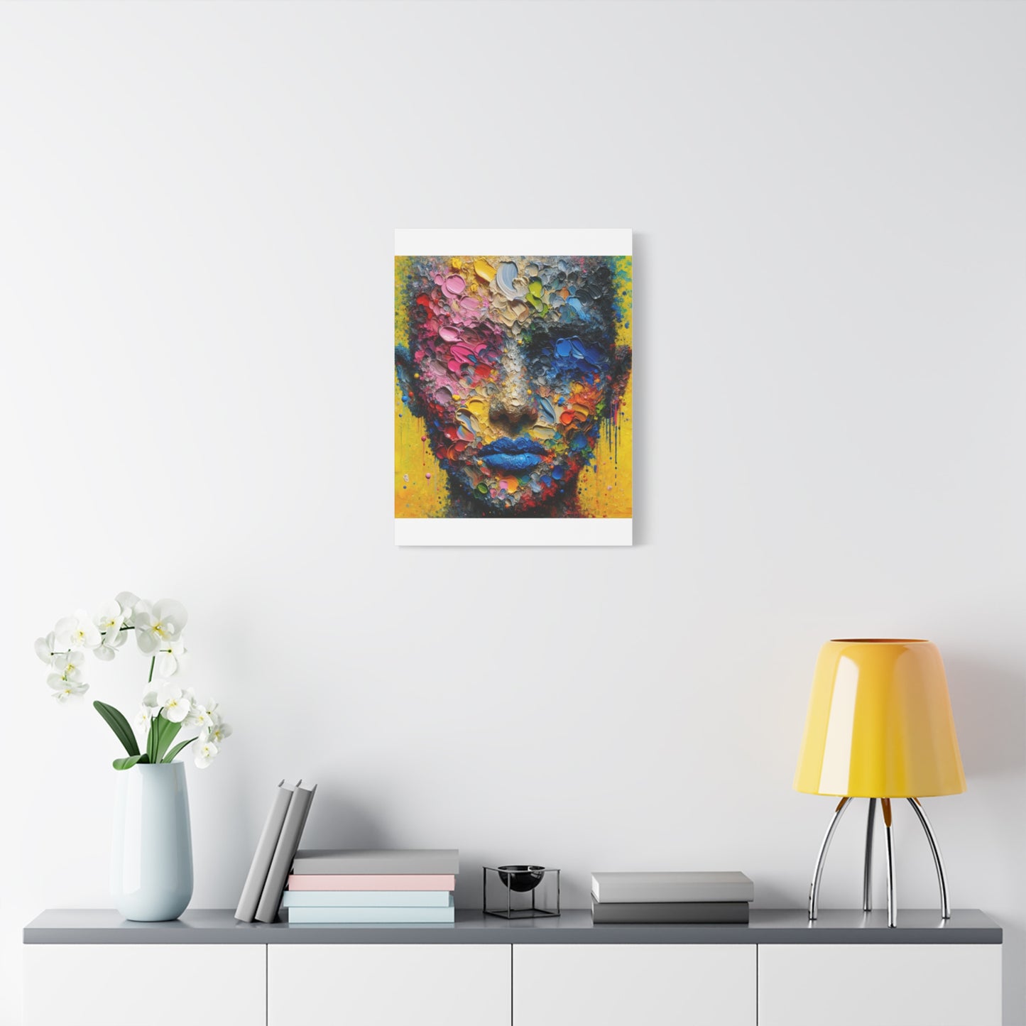 Vibrant Abstract Portrait - Matte Canvas, Stretched, 1.25"