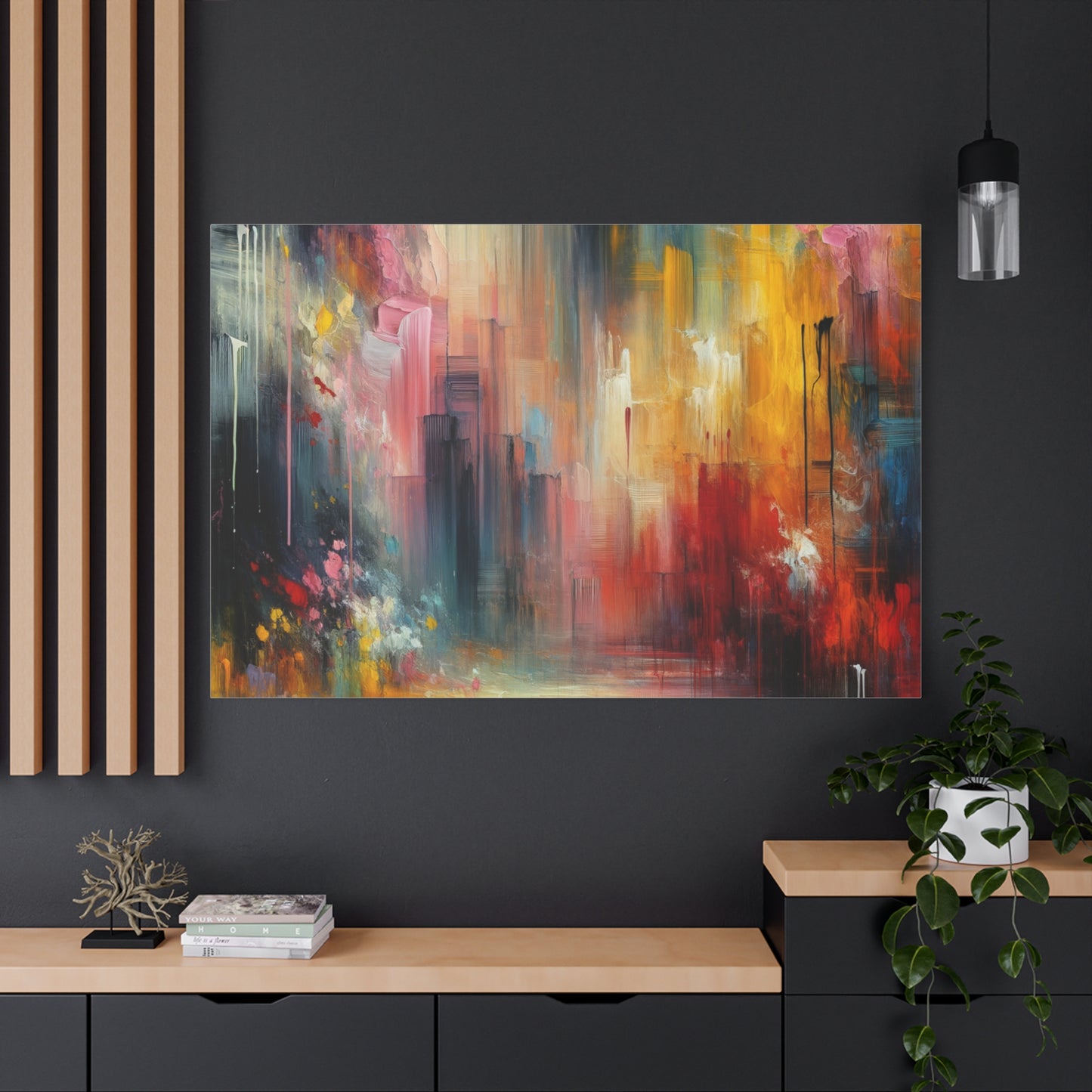 Abstract Brushstrokes - Matte Canvas, Stretched, 1.25"