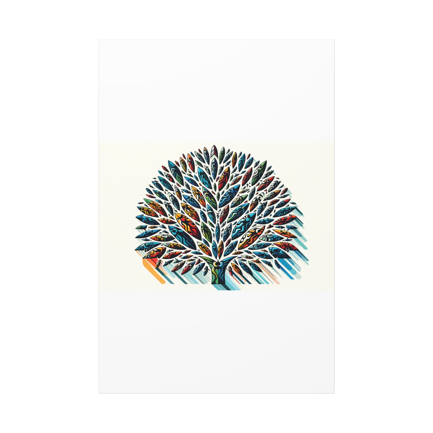 Colorful Leaf Tree - Matte Canvas, Stretched, 1.25"