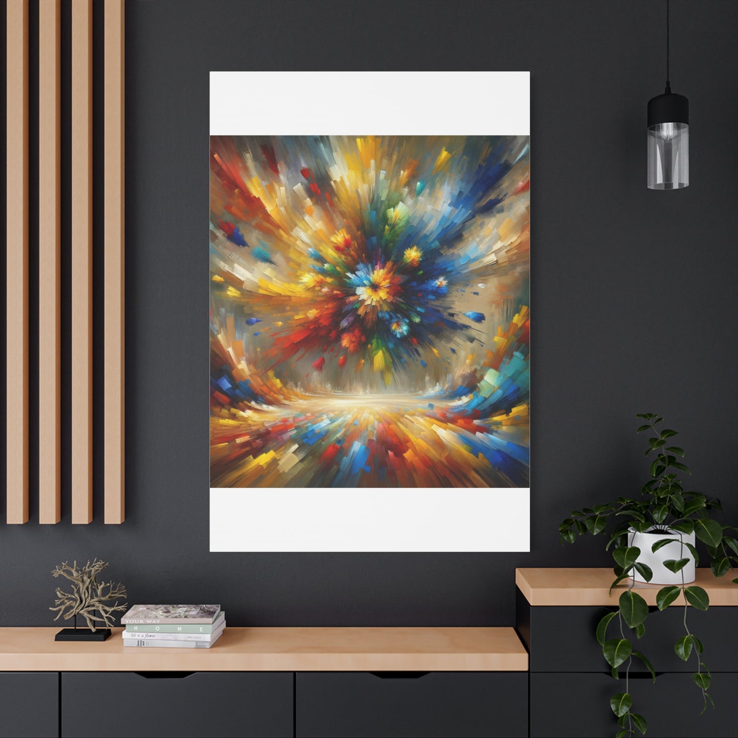 Abstract Burst of Colors - Matte Canvas, Stretched, 1.25"