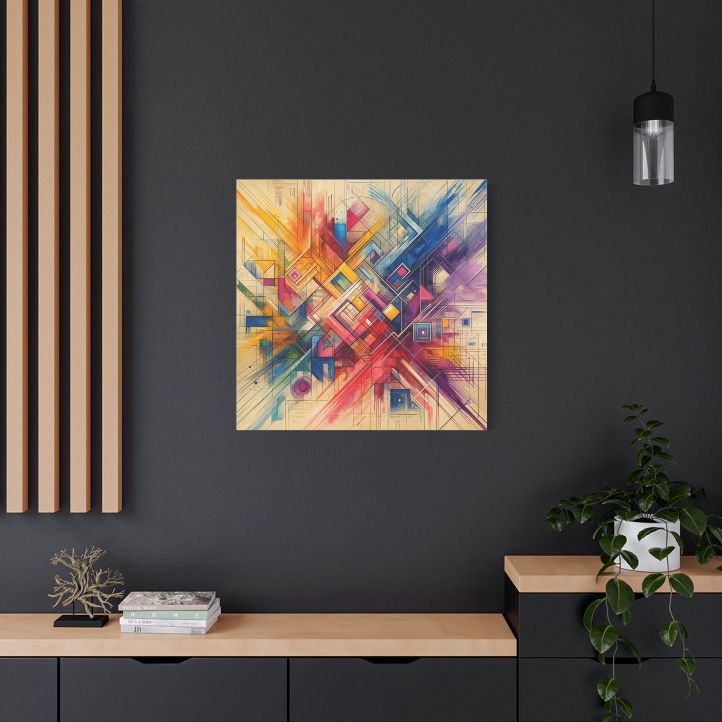 Abstract Geometric Fusion - Matte Canvas, Stretched, 1.25"