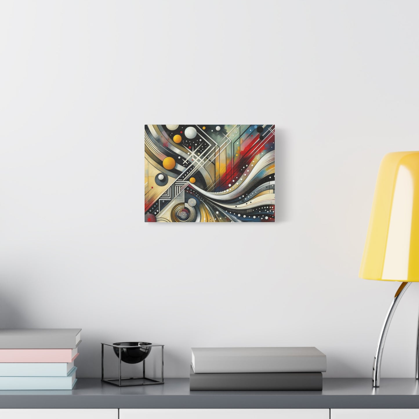 Stretched Matte Canvas, 1.25" - Vibrant Abstract Geometric Design