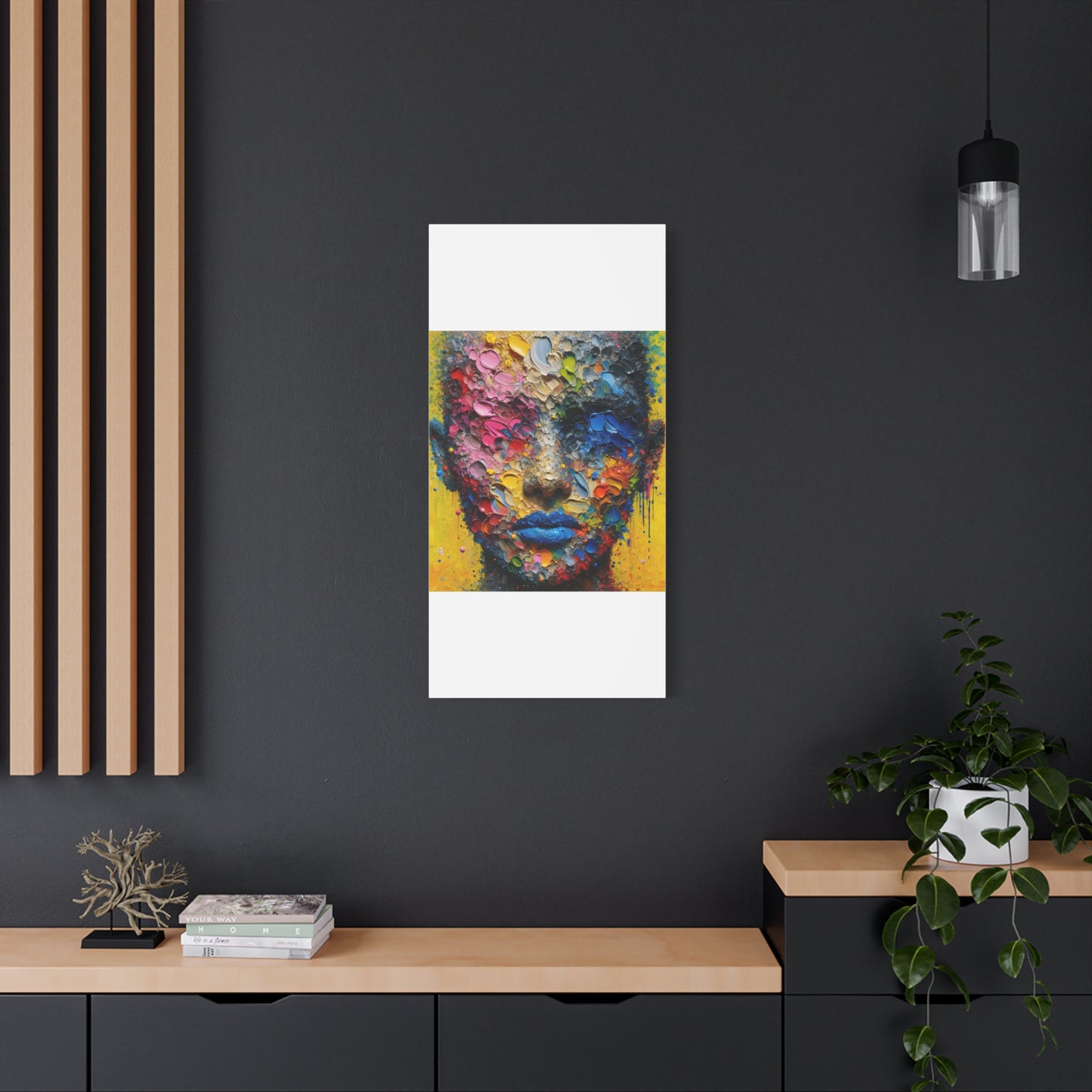 Vibrant Abstract Portrait - Matte Canvas, Stretched, 1.25"