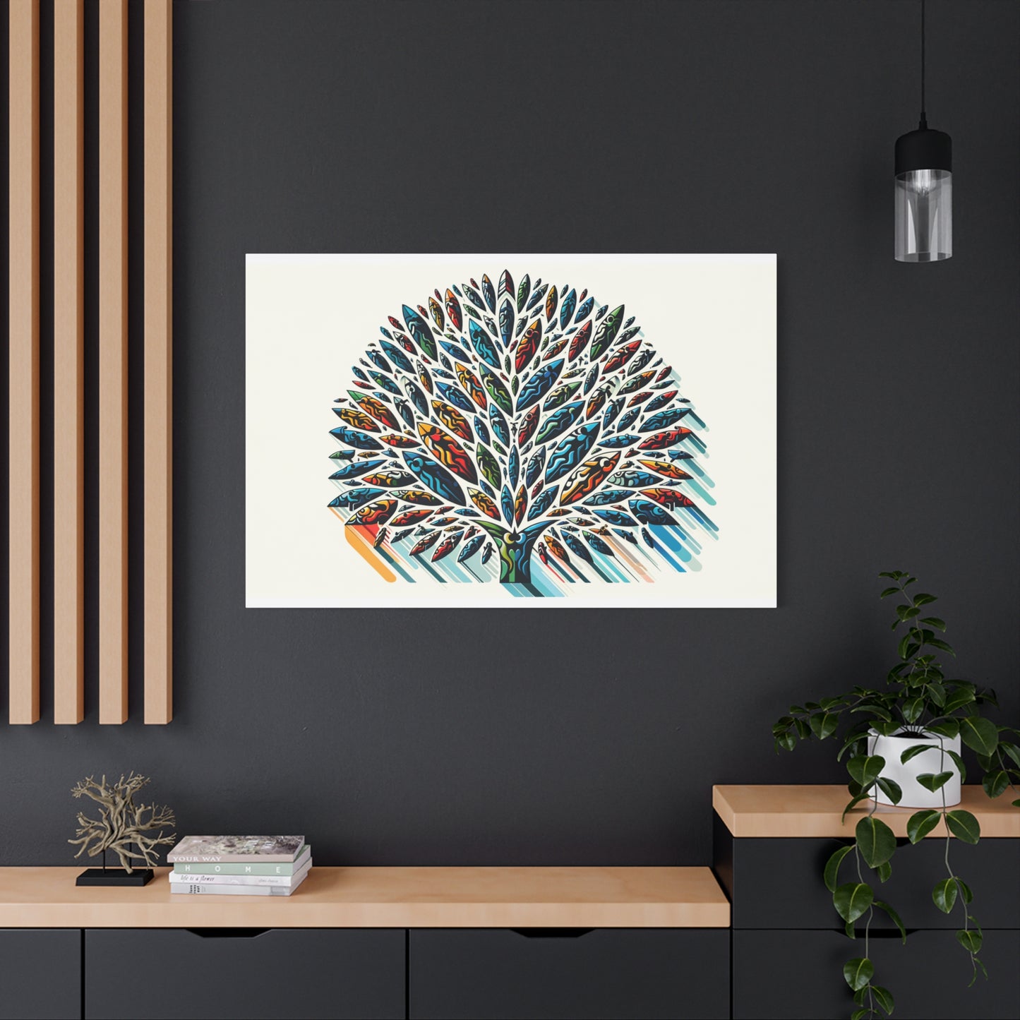 Colorful Leaf Tree - Matte Canvas, Stretched, 1.25"