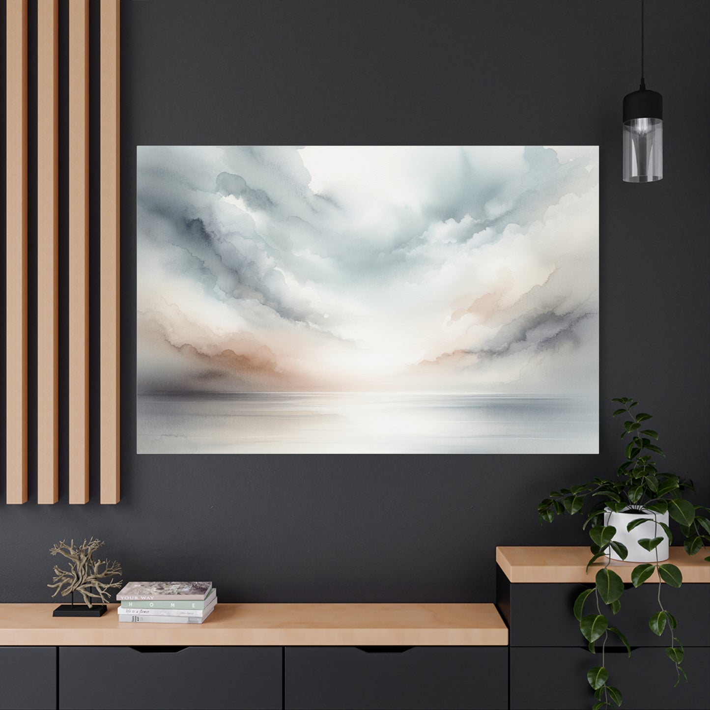 Matte Canvas, Stretched, 1.25" - Serene Watercolor Sky