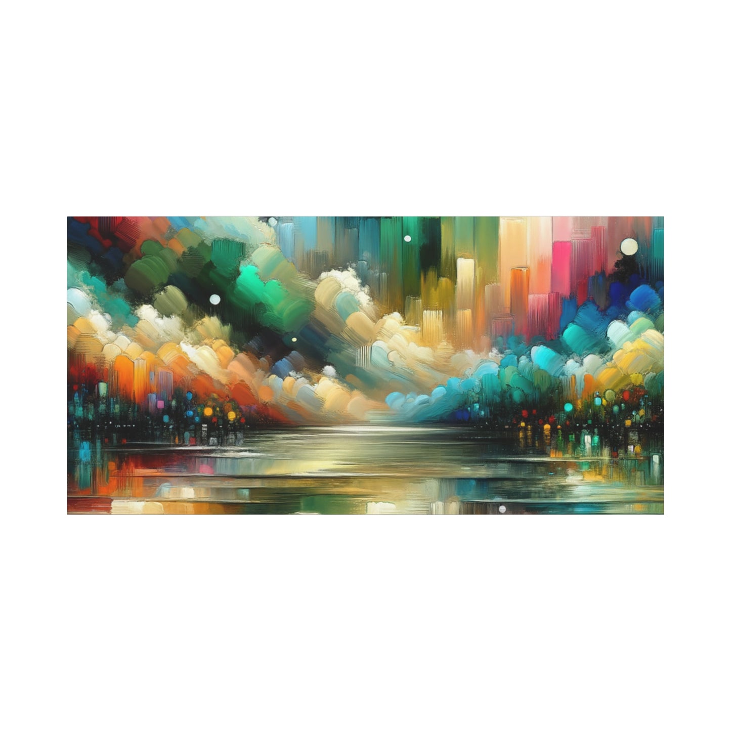 Colorful Abstract Skyline - Matte Canvas, Stretched, 1.25"