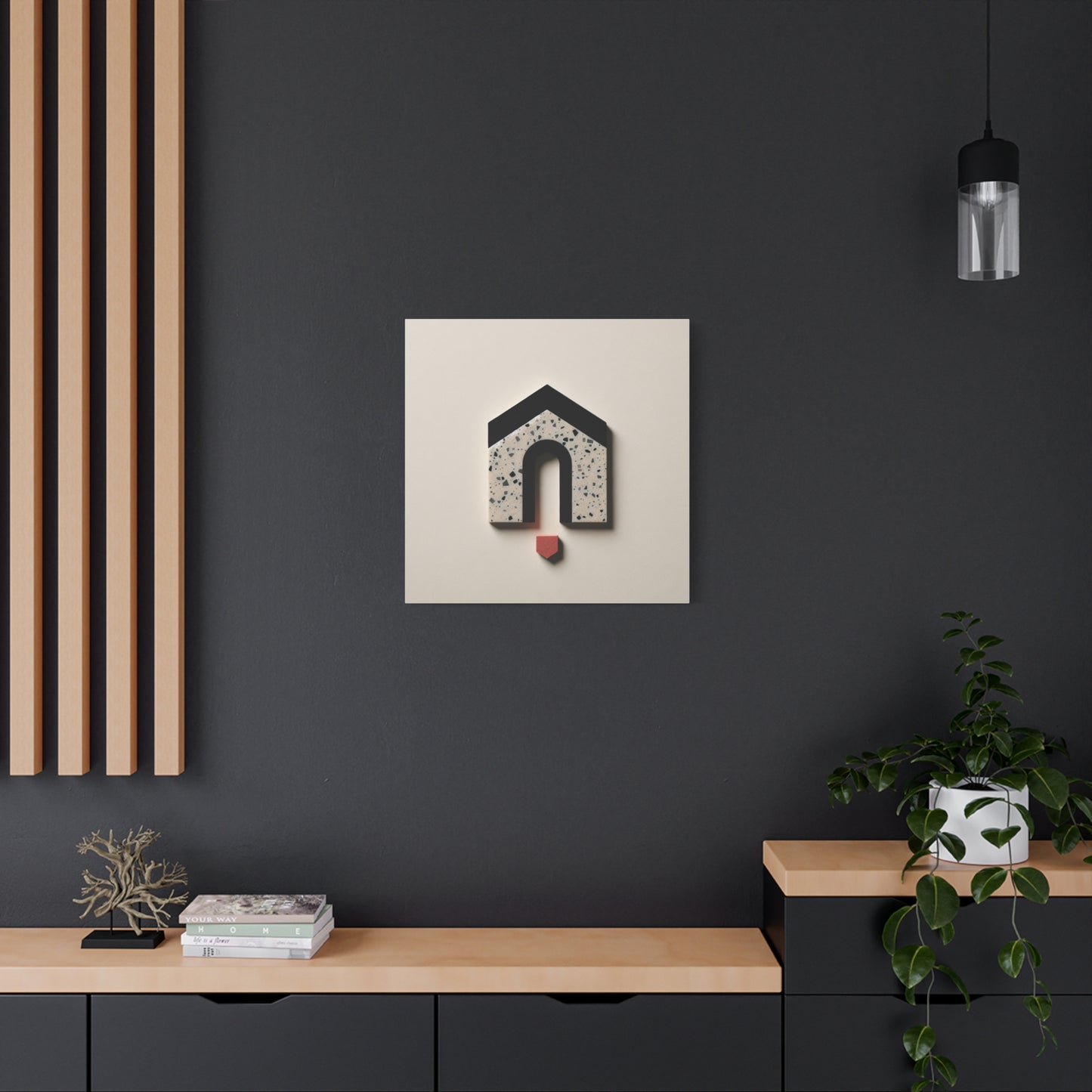 Geometric House Design - Matte Canvas, Stretched, 1.25"