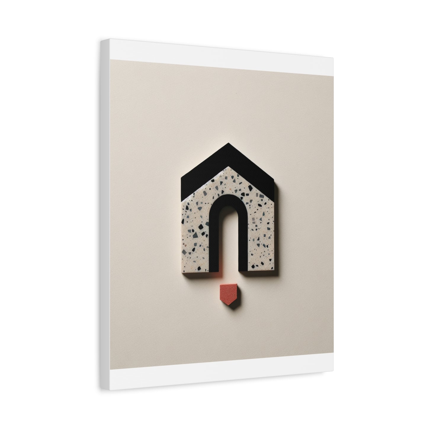 Geometric House Design - Matte Canvas, Stretched, 1.25"