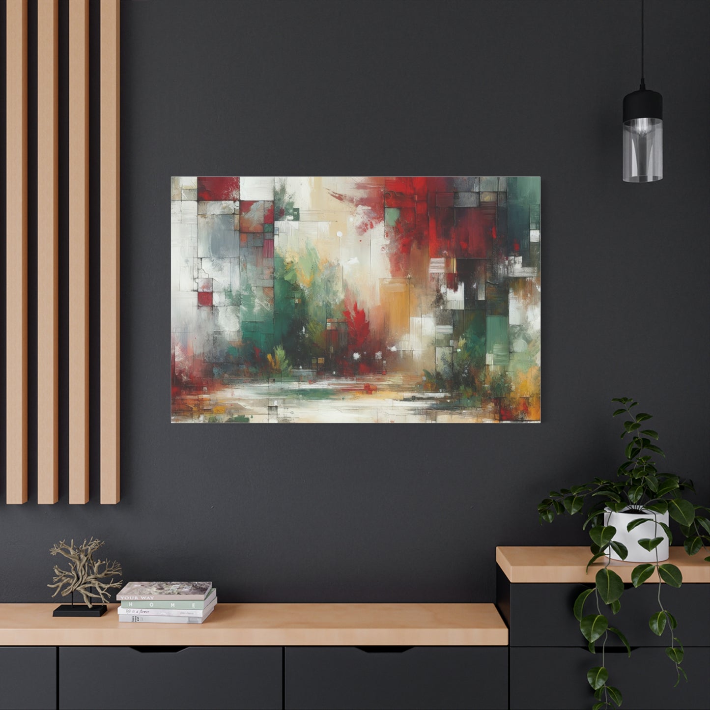 Abstract Geometric Landscape - Matte Canvas, Stretched, 1.25"