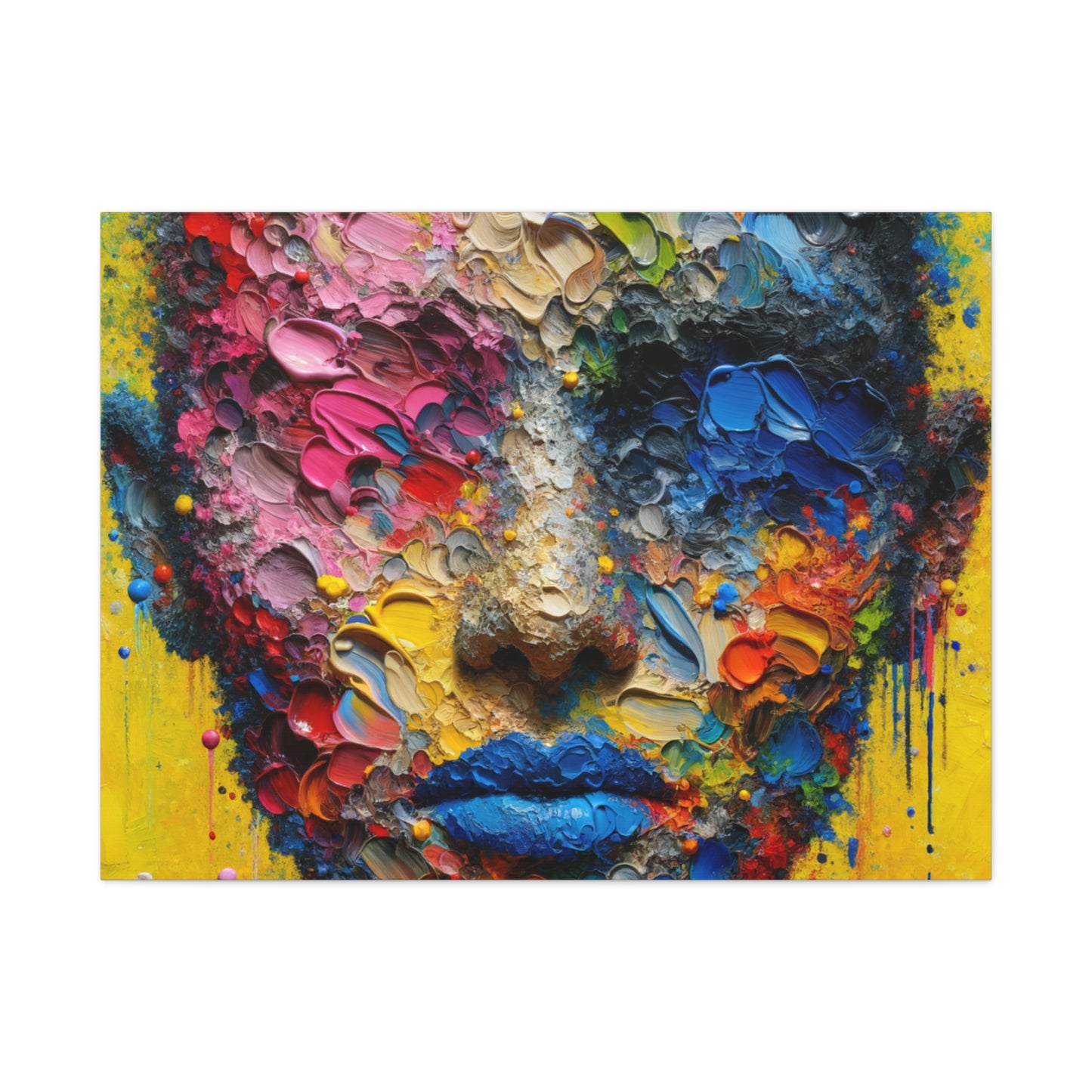 Vibrant Abstract Portrait - Matte Canvas, Stretched, 1.25"