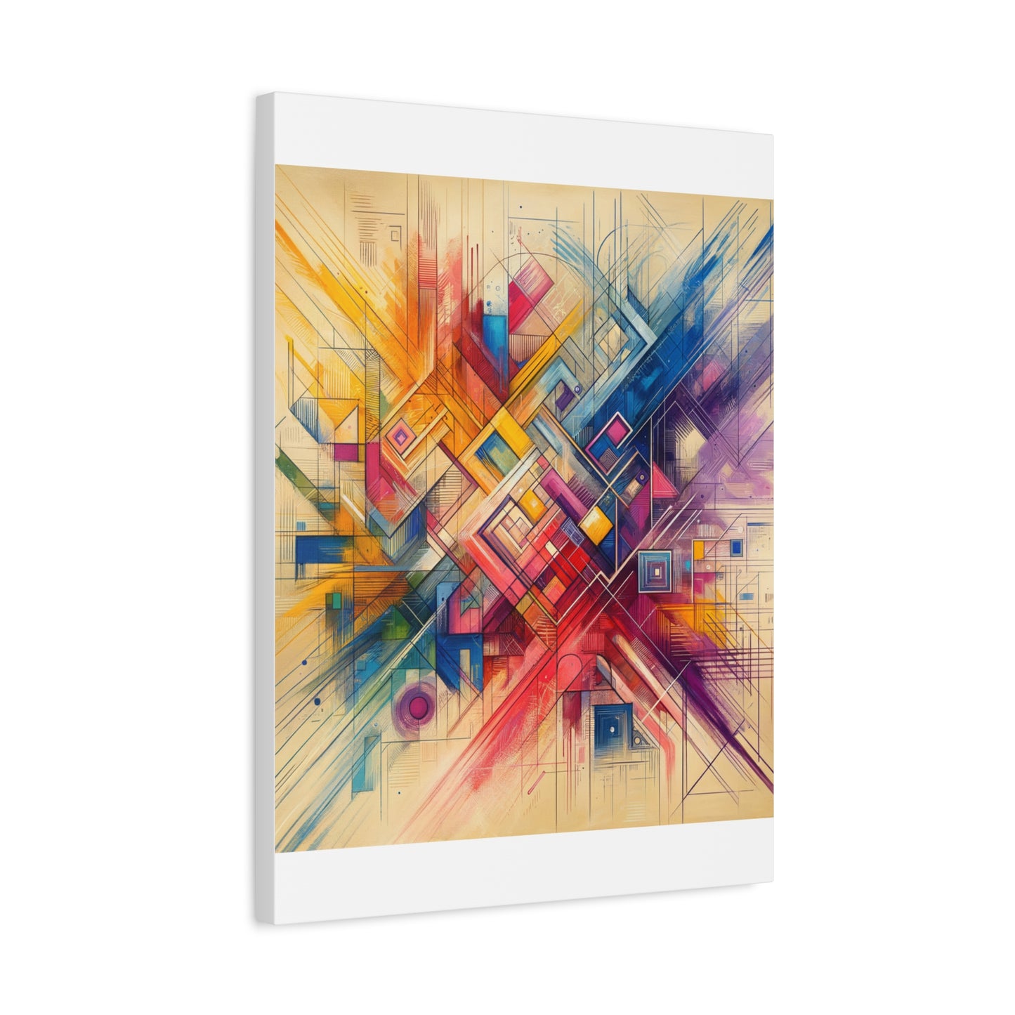 Abstract Geometric Fusion - Matte Canvas, Stretched, 1.25"