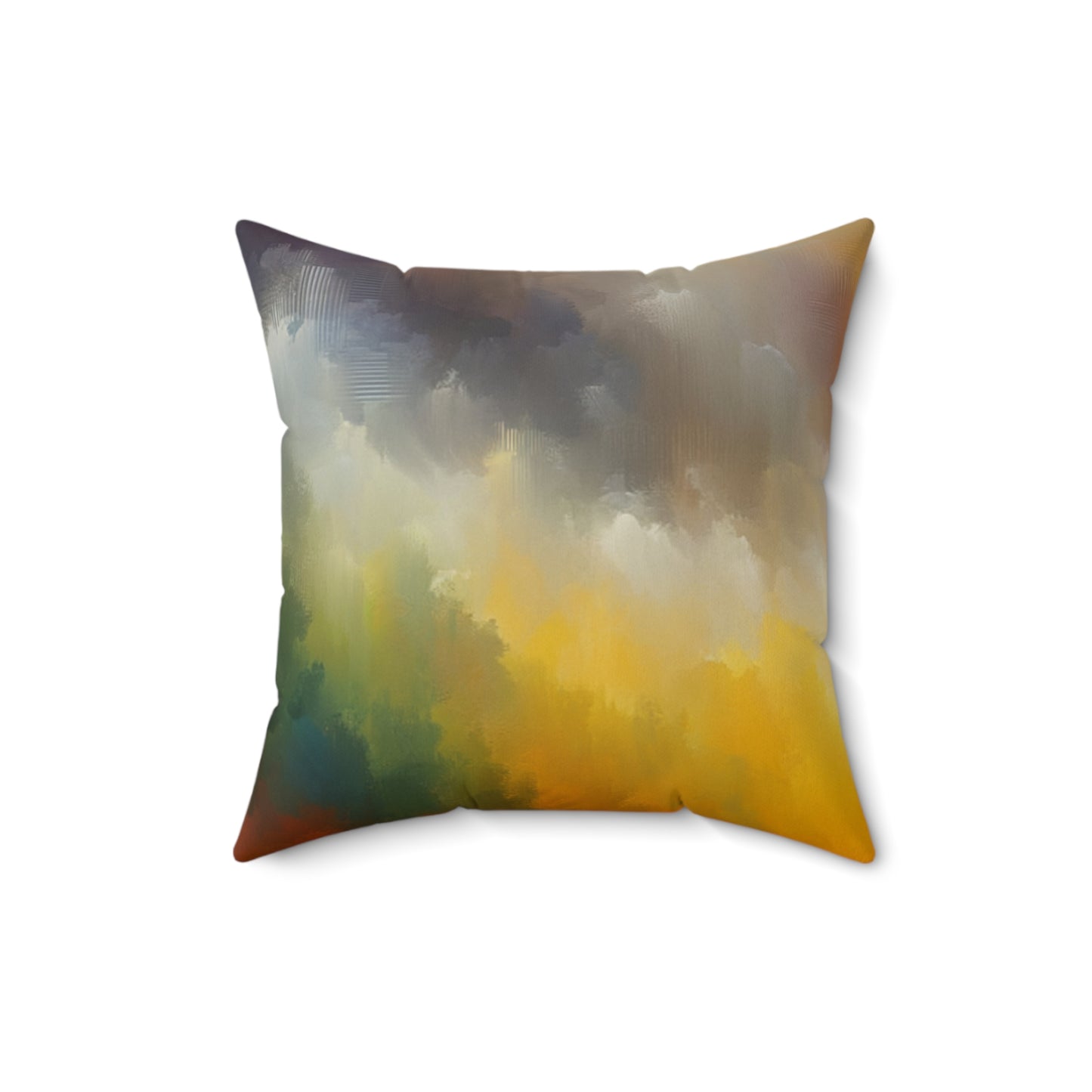 Spun Polyester Square Pillow - Vivid Abstract Clouds