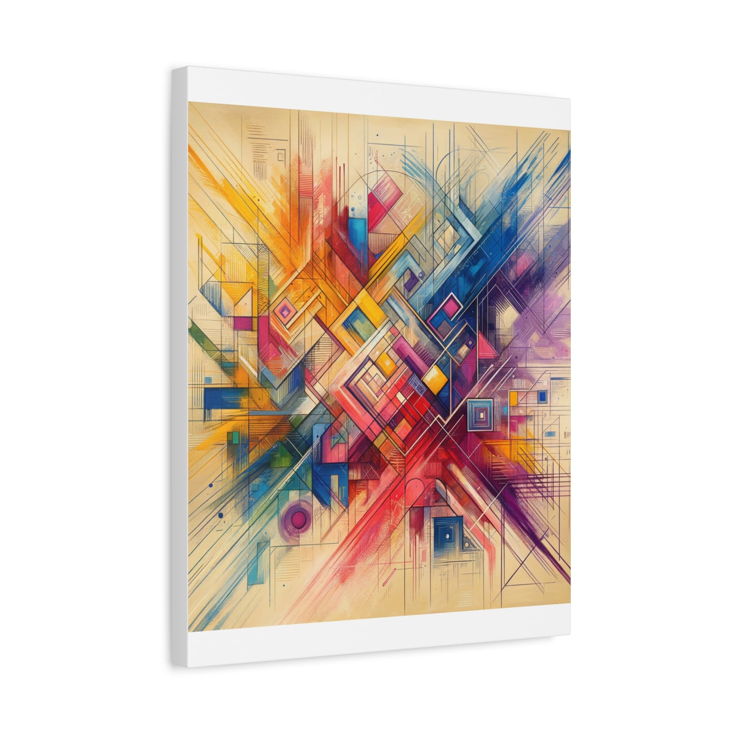 Abstract Geometric Fusion - Matte Canvas, Stretched, 1.25"