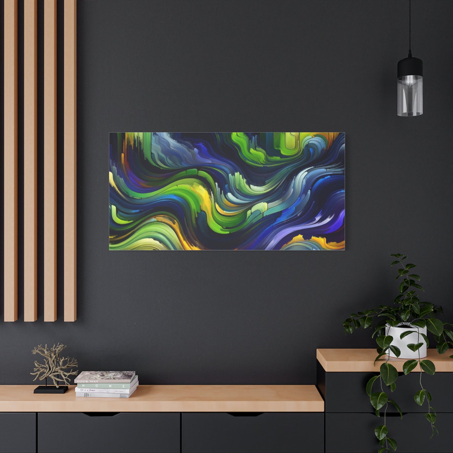 Vibrant Abstract Waves - Matte Canvas, Stretched, 1.25"