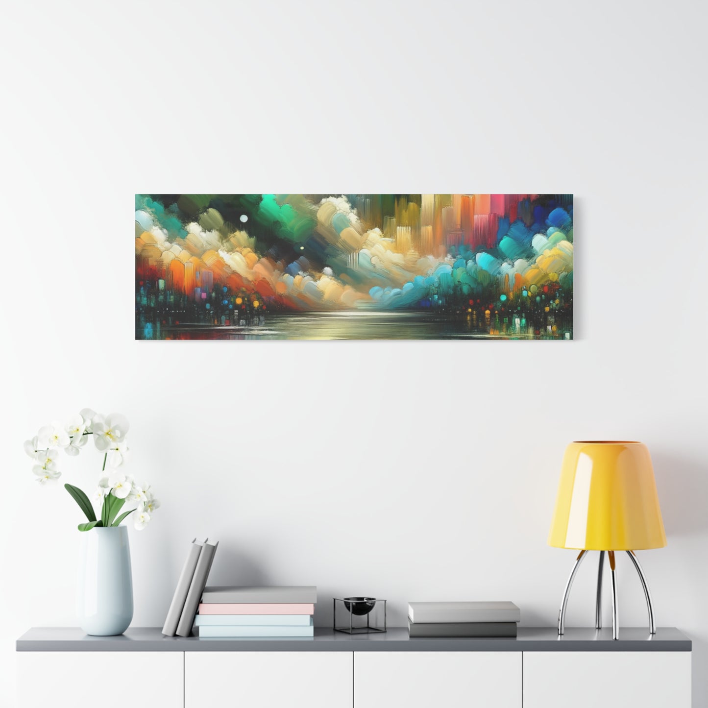 Colorful Abstract Skyline - Matte Canvas, Stretched, 1.25"