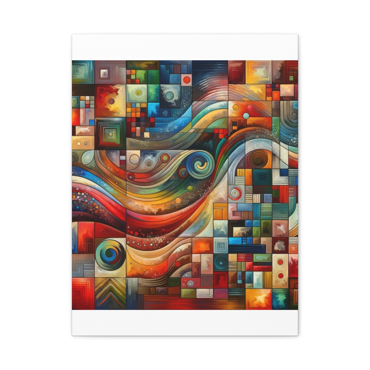 Abstract Geometric Wave - Matte Canvas, Stretched, 1.25"