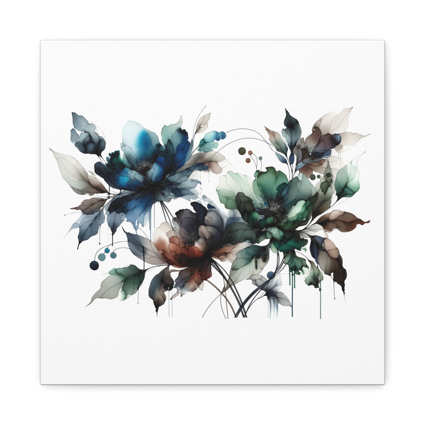 Abstract Floral Artwork - Matte Canvas, Stretched, 1.25"