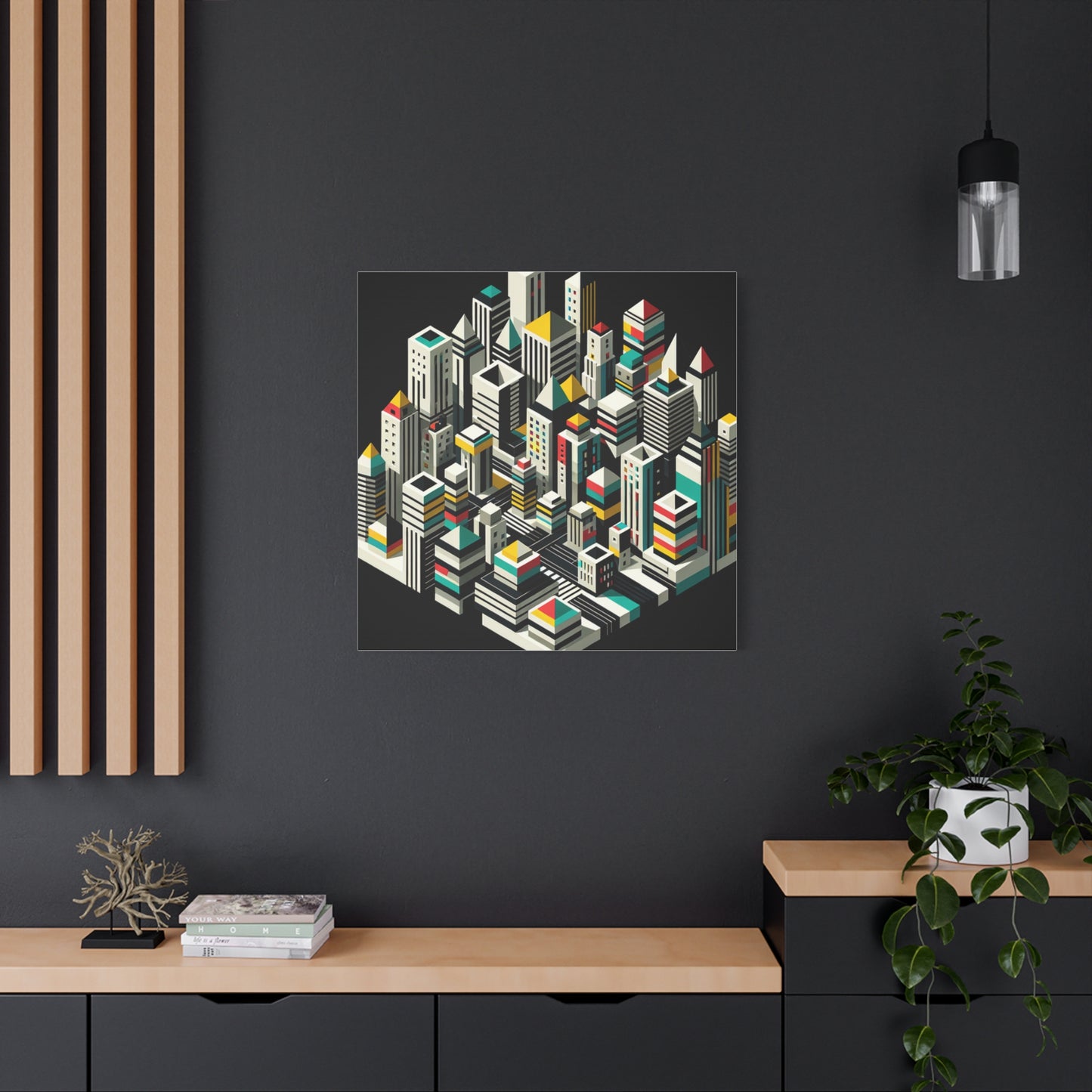 Cityscape Abstraction - Matte Canvas, Stretched, 1.25"