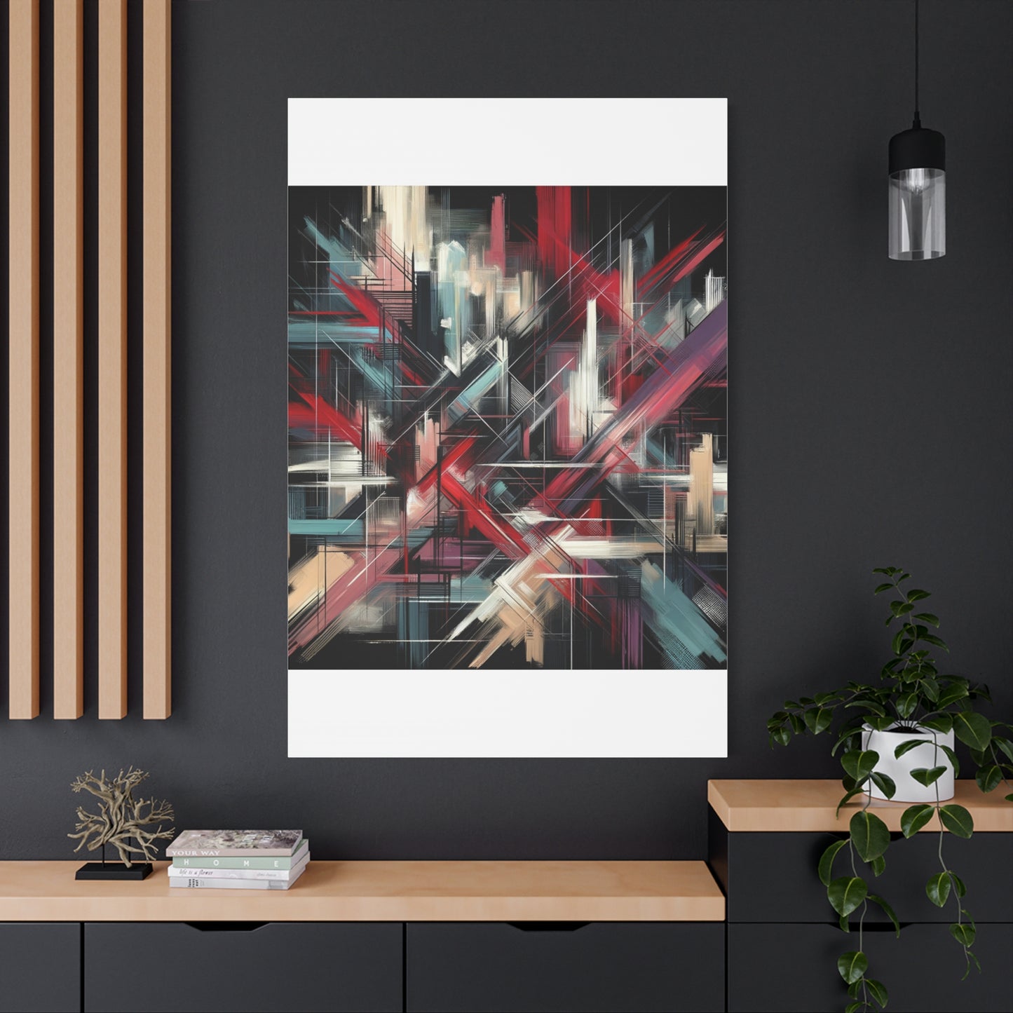 Abstract Geometric Matte Canvas, Stretched, 1.25"