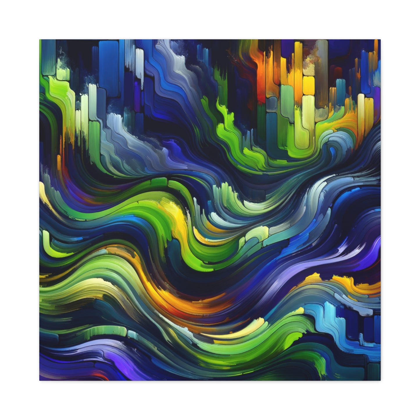 Vibrant Abstract Waves - Matte Canvas, Stretched, 1.25"