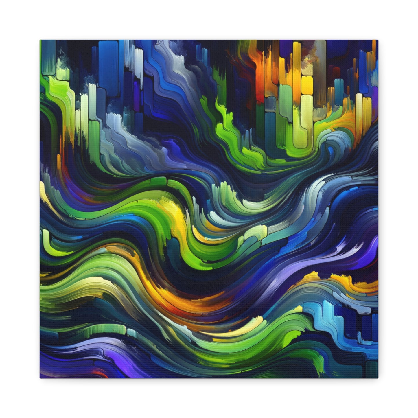 Vibrant Abstract Waves - Matte Canvas, Stretched, 1.25"